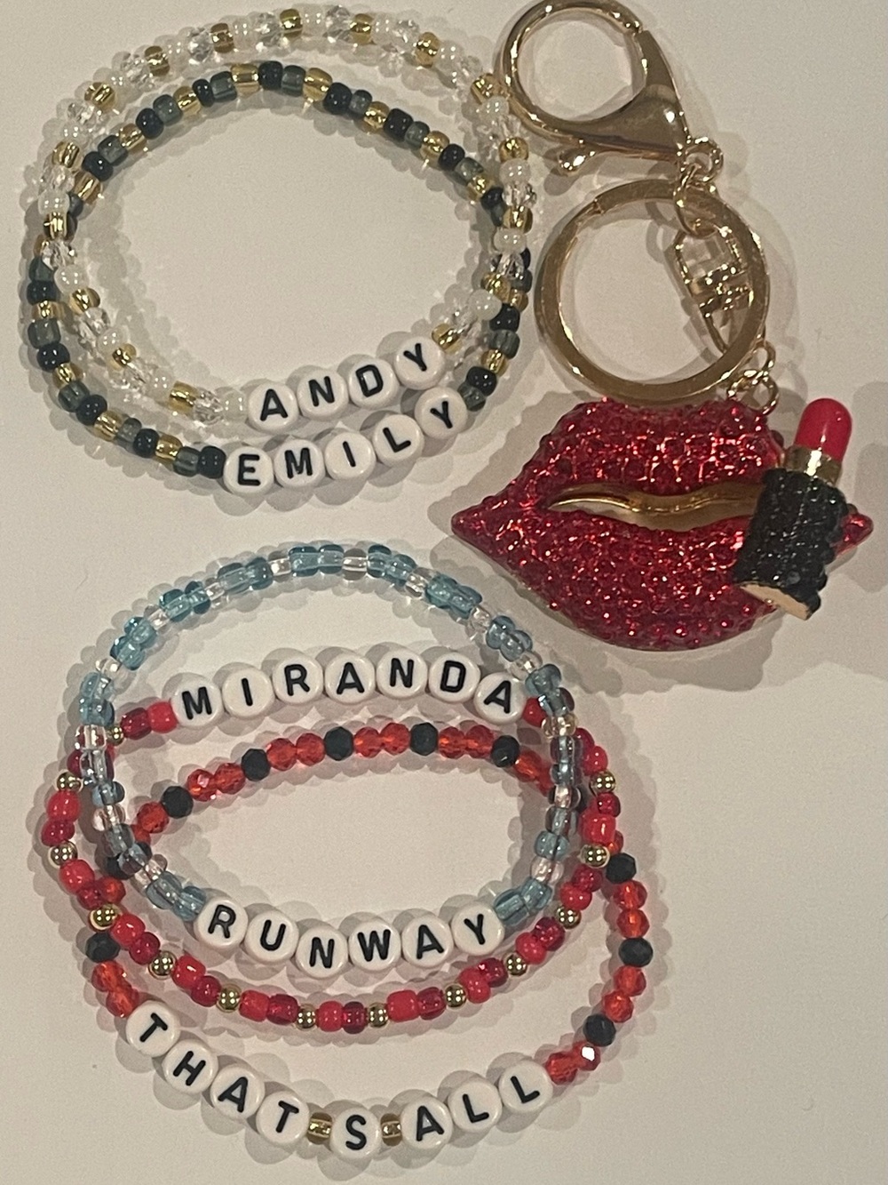 Devil Wears Prada Accessories Bundle! 
Character Bracelets w/ Glam Bag Charm♥️
